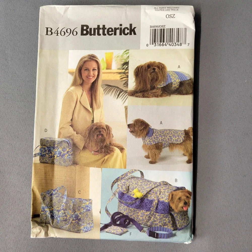 Butterick Sewing Pattern #B4696 Misses & Dog Accessories‎ UNCUT Craft Hobby